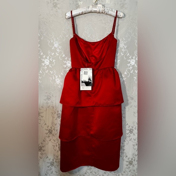 Betsey Johnson Red Tulip Layered Midi Dress – Size 2 (NWT, Vintage) - Picture 7 of 7